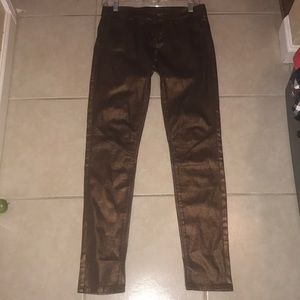 Brown Metallic Hart Jeans